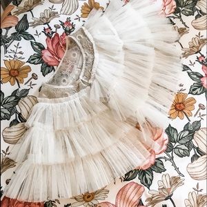 Toddler Tulle and Gold Shawl